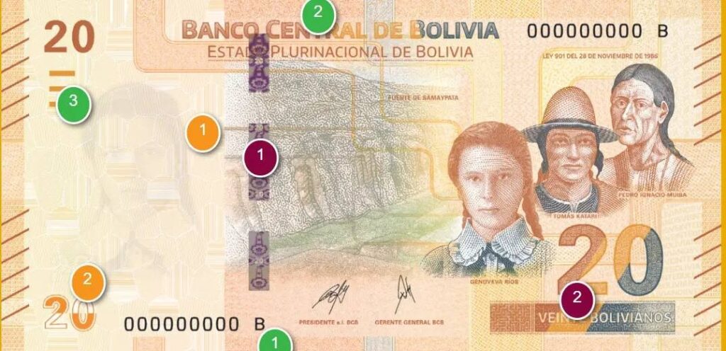Billete de Bs 10 de la serie B que ahora no tiene validez.